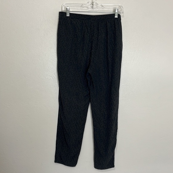 Eileen Fisher Pull On Pant Women's S Gray Small Pink Elongated Dots Tapered Leg - Picture 11 of 12